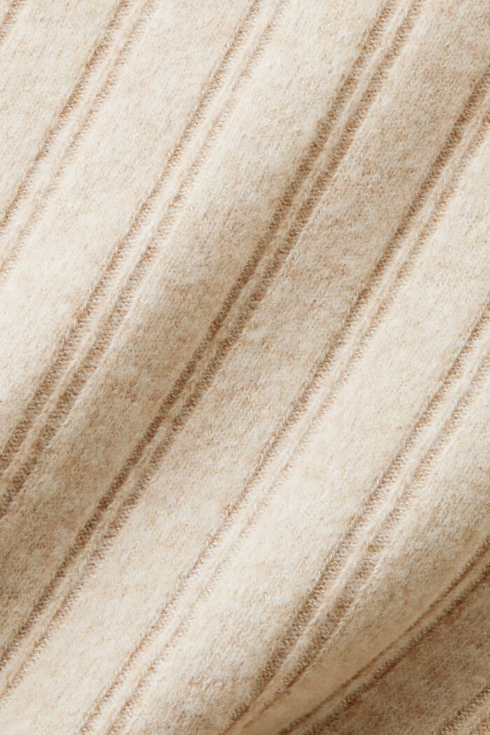 Zmechacona bluzka z długim rękawem i półgolfem, CARAMEL, detail image number 5