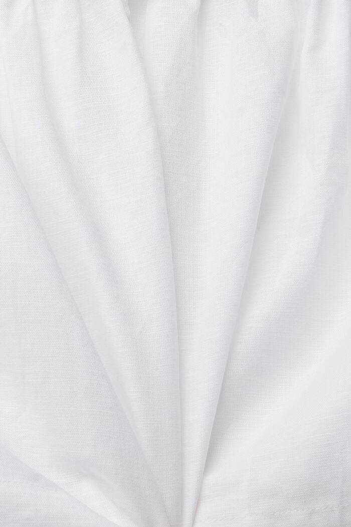 Spódnica mini z mieszanki lnianej, WHITE, detail image number 6