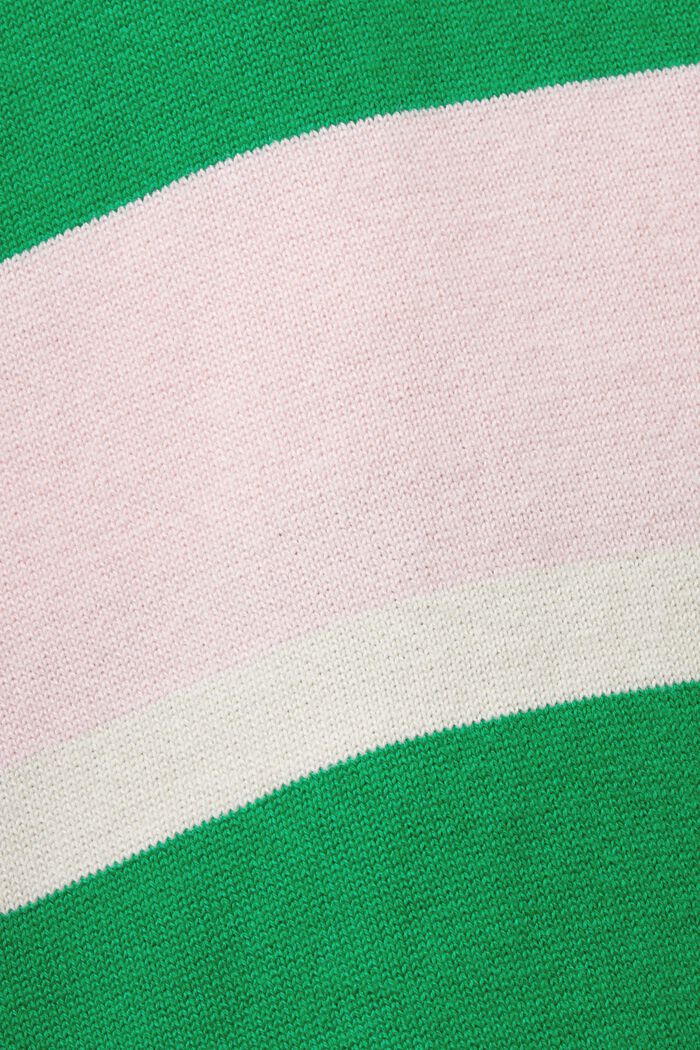 Bawełniana koszulka polo w paski z logo, GREEN, detail image number 5