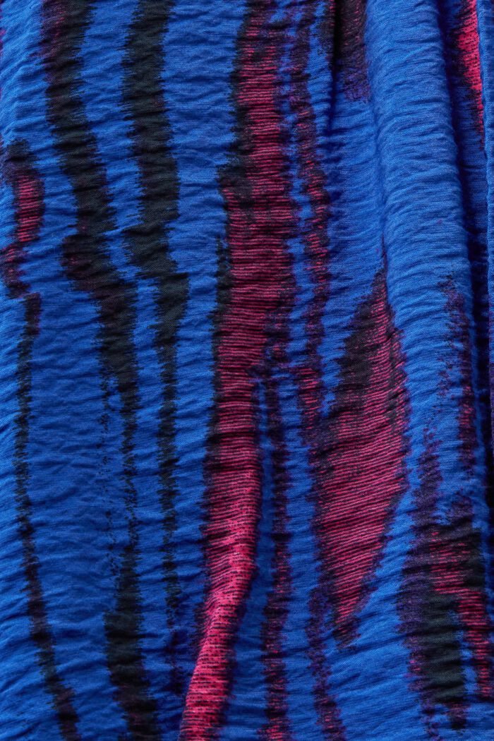 Kopertowa bluzka z nadrukiem i marszczeniami, BRIGHT BLUE, detail image number 5