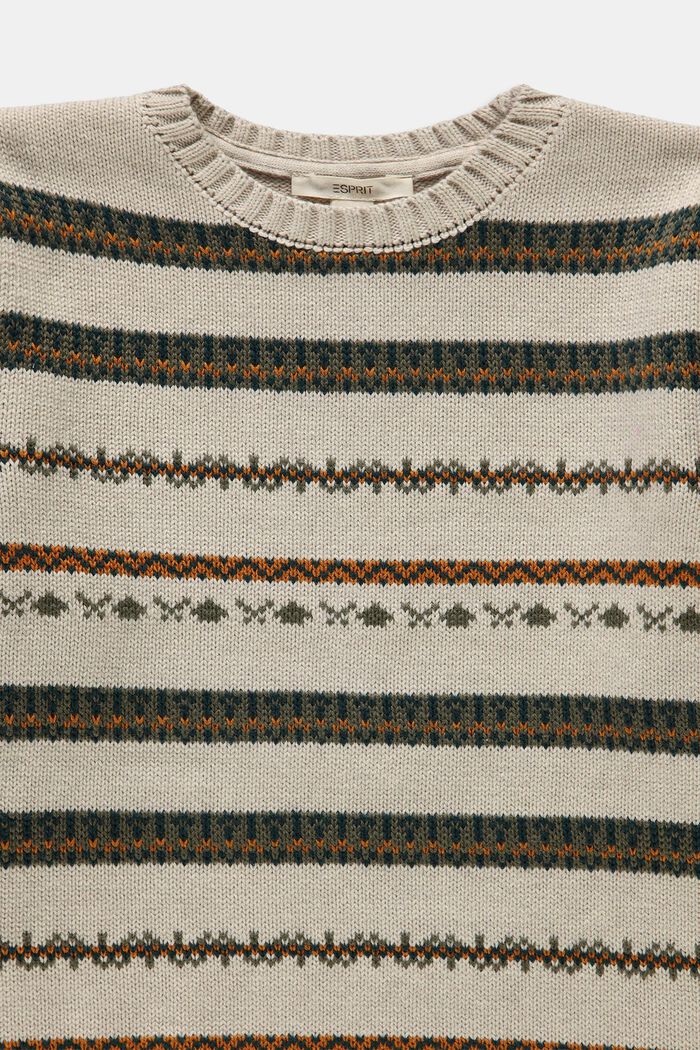 Żakardowy sweter z dzianiny, LIGHT BEIGE, detail image number 2