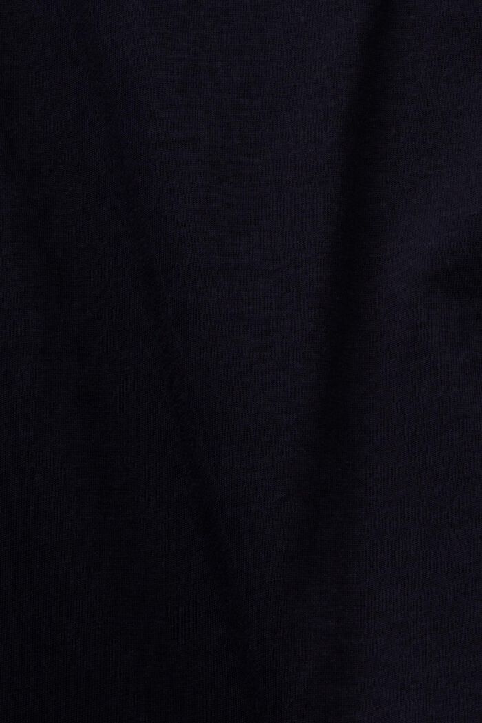 Bawełniana koszulka bez rękawów z kwiatowym wzorem, NAVY, detail image number 4