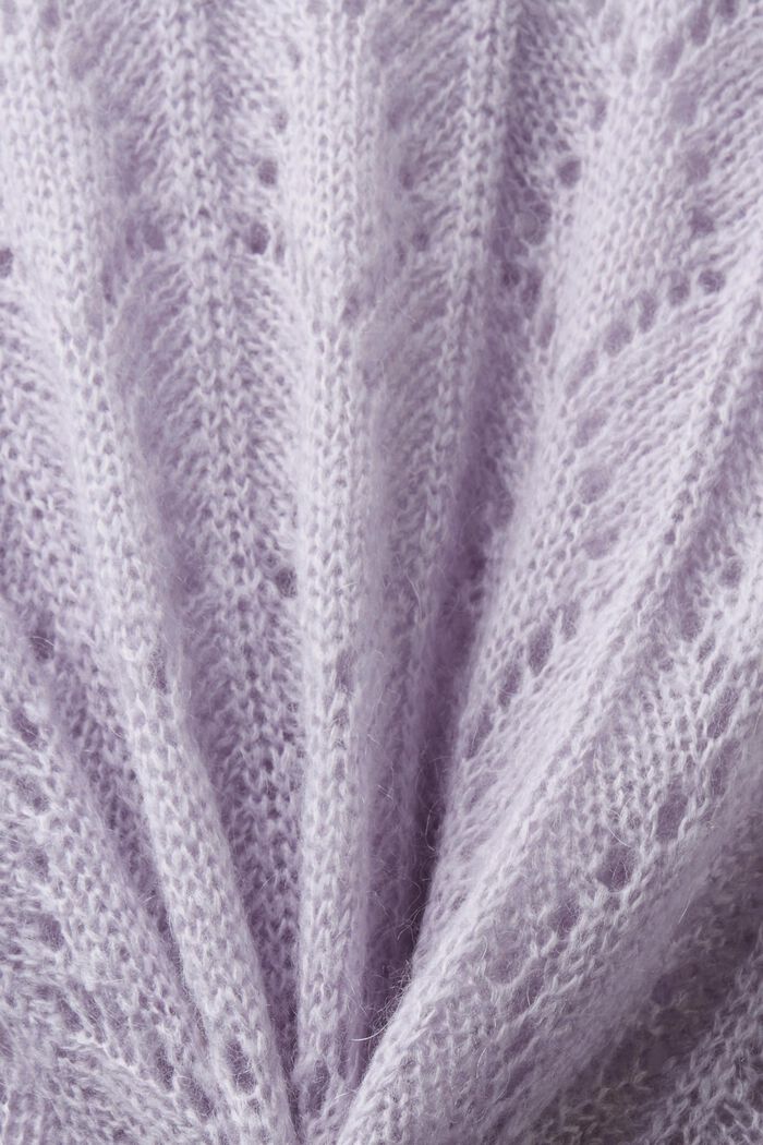 Sweter o luźnym splocie z mieszanki z wełną, LAVENDER, detail image number 5