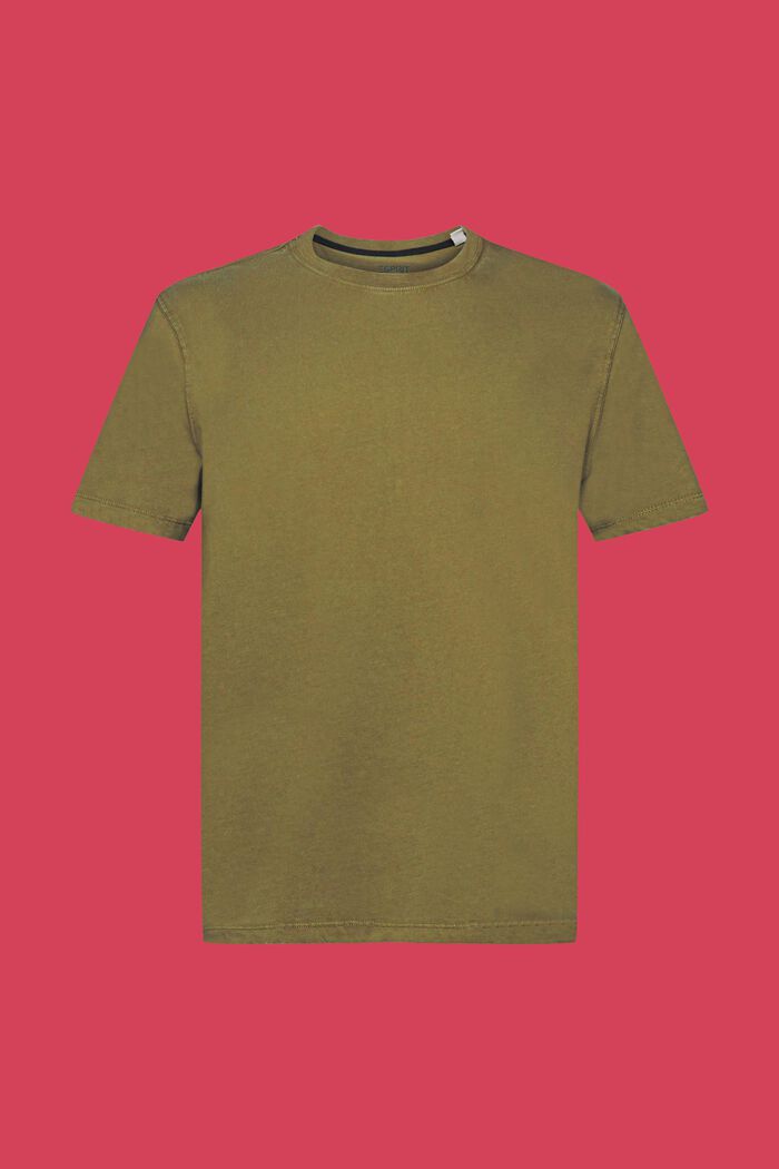 Farbowany po uszyciu T-shirt z jerseyu, 100% bawełna, OLIVE, detail image number 5