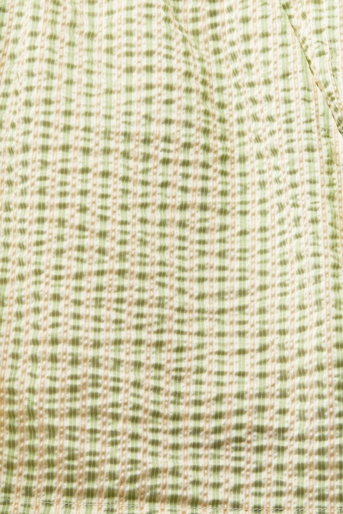 Marszczone szorty w paski, LIGHT GREEN, detail image number 6