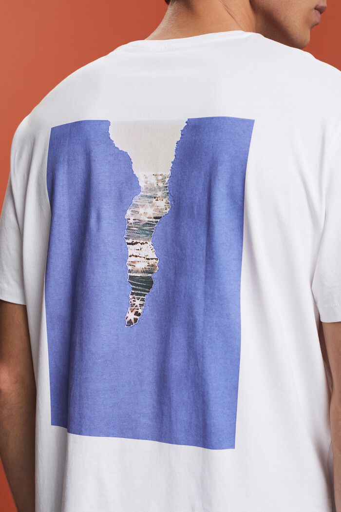Dżersejowy T-shirt z nadrukiem, 100% bawełny, WHITE, detail image number 2