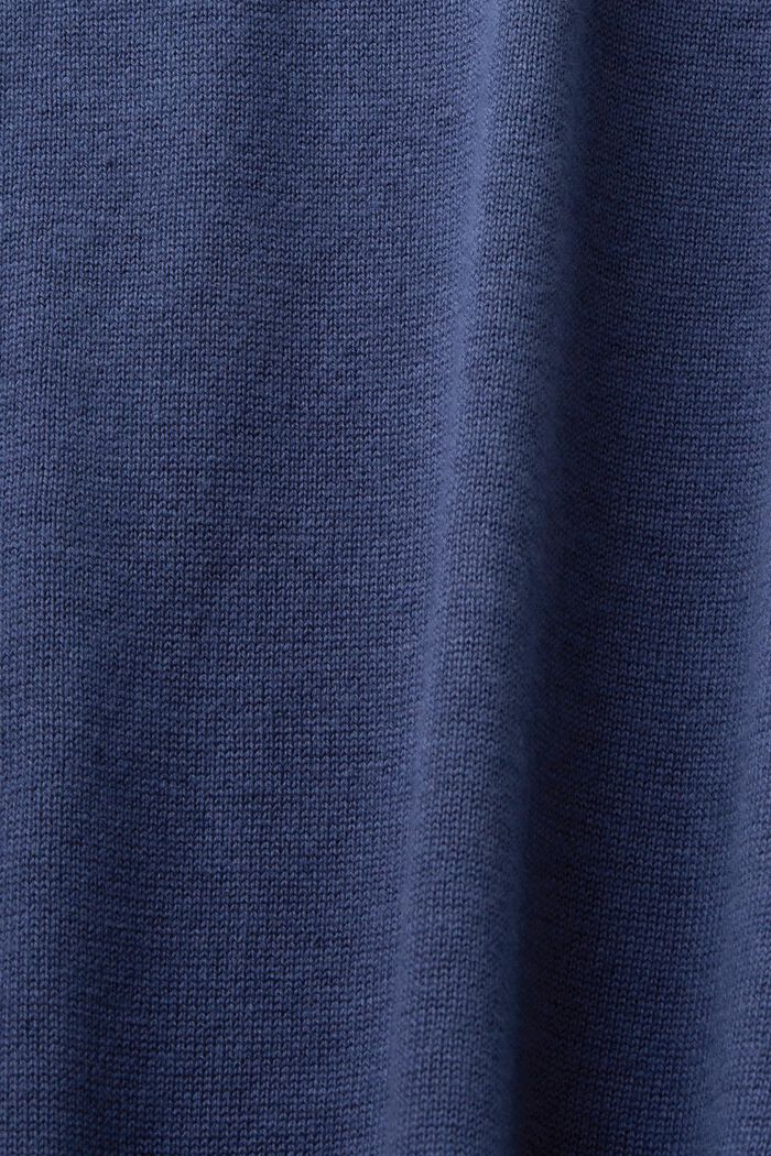 Dzianinowy sweter z kołnierzykiem polo, TENCEL™, GREY BLUE, detail image number 4