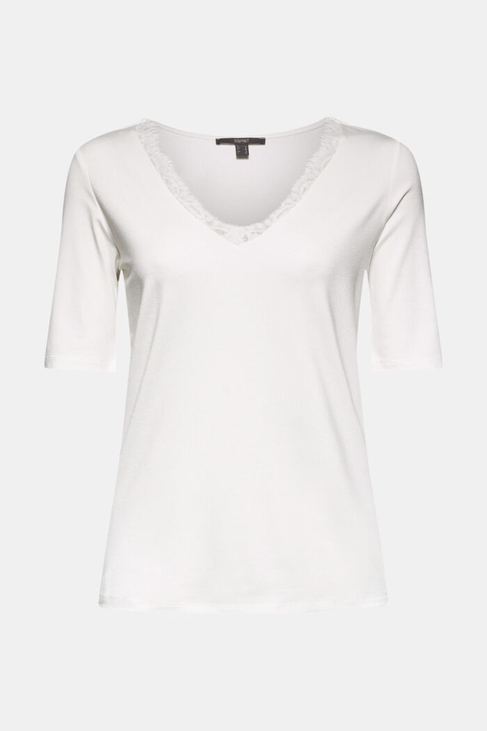 Jerseyowa koszulka z LENZING™ ECOVERO™, OFF WHITE, overview
