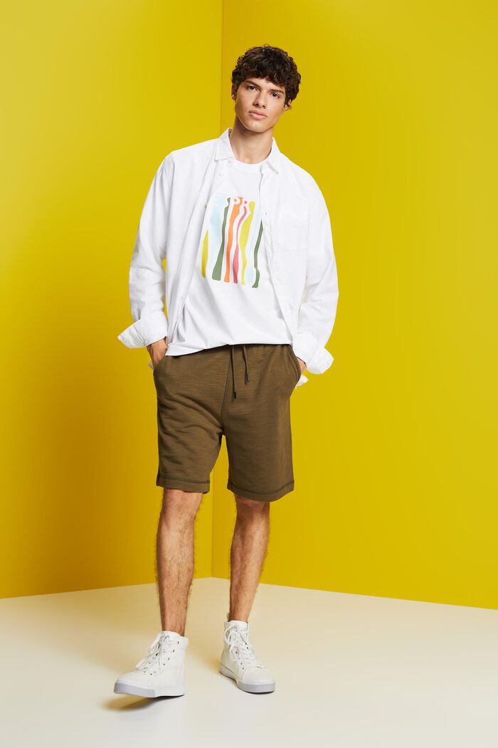 Dżersejowy T-shirt z nadrukiem, 100% bawełny, WHITE, detail image number 1