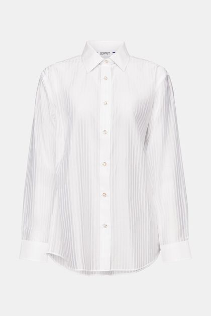 Koszula z półprzejrzystym wzorem w paski