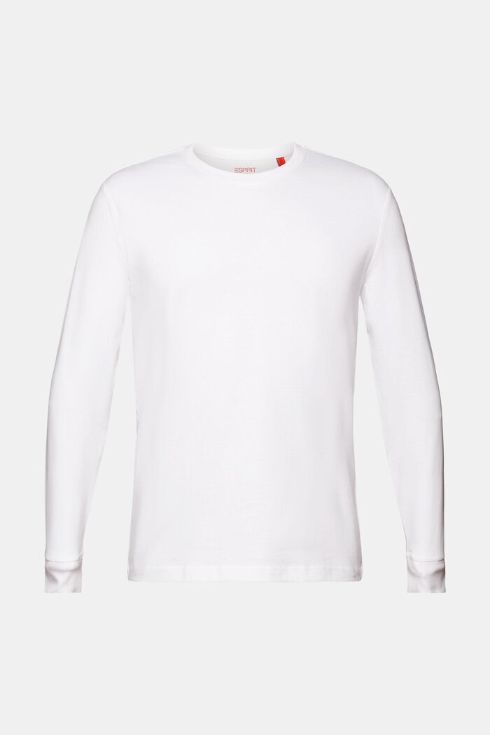 Dżersejowa koszulka z długim rękawem, 100% bawełny, WHITE, detail image number 7