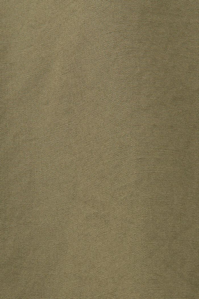 Bawełniana koszula ze stójką, KHAKI GREEN, detail image number 4