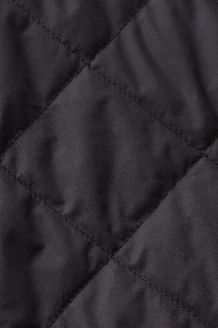 Ultralekki, pikowany płaszcz, BLACK, detail image number 5