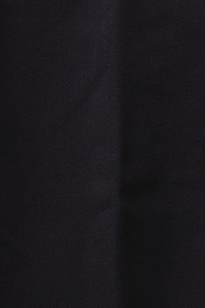 Spodnie chino z wysokim stanem i zaszewkami, BLACK, detail image number 5