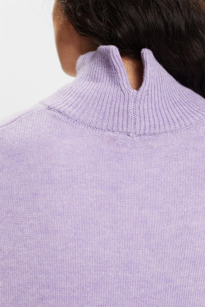 Sweter z półgolfem z mieszanki wełnianej, LAVENDER, detail image number 2