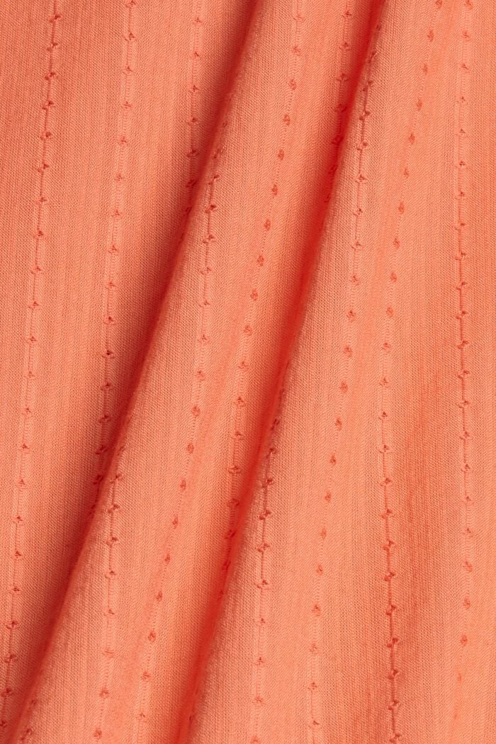 Bluzka z tkaną fakturą w 100% z bawełny, BLUSH, detail image number 4