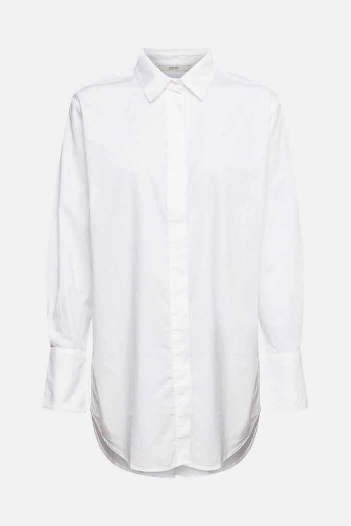 Bluzka koszulowa oversize, WHITE, detail image number 8