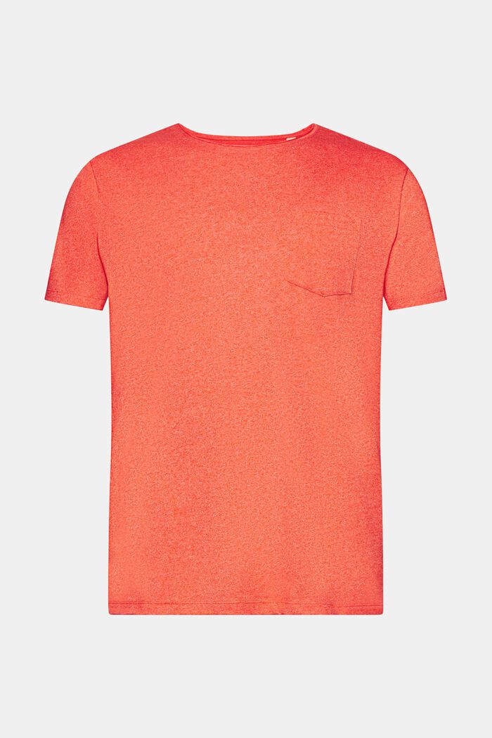 Z recyklingu: melanżowy T-shirt z jerseyu, ORANGE RED, detail image number 6