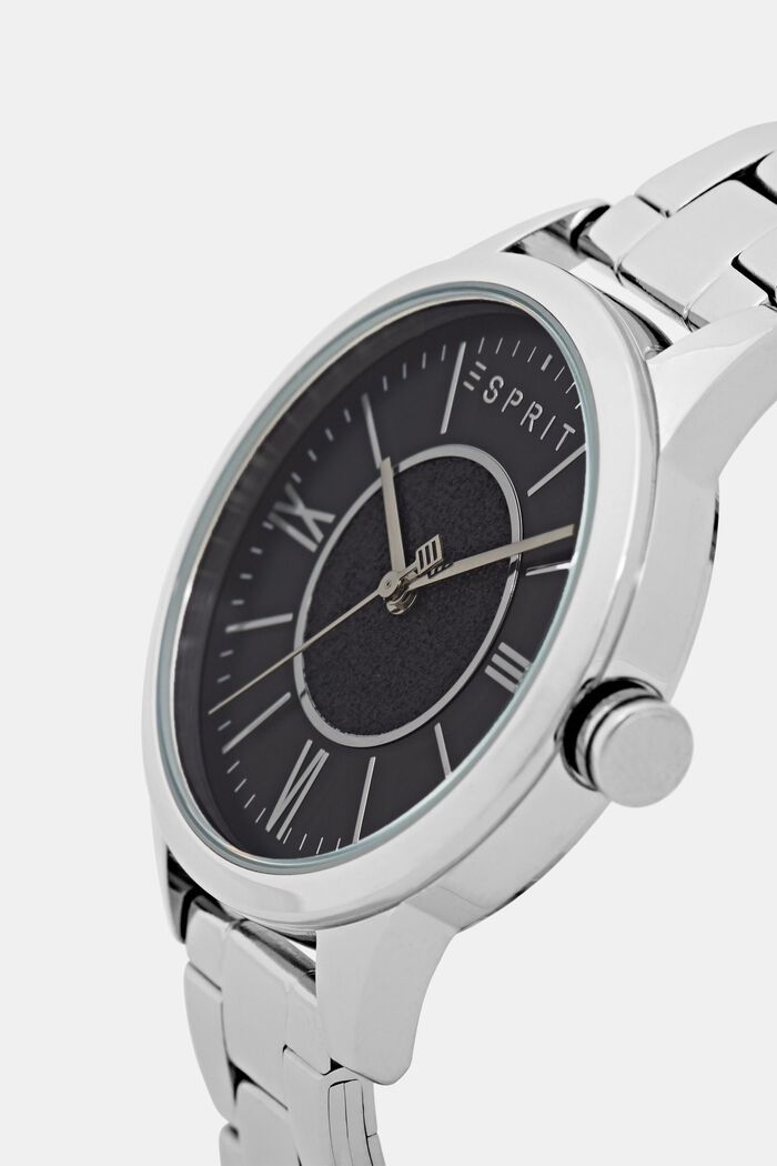 Zegarek ze stali szlachetnej z błyszczącym detalem, SILVER, detail image number 1