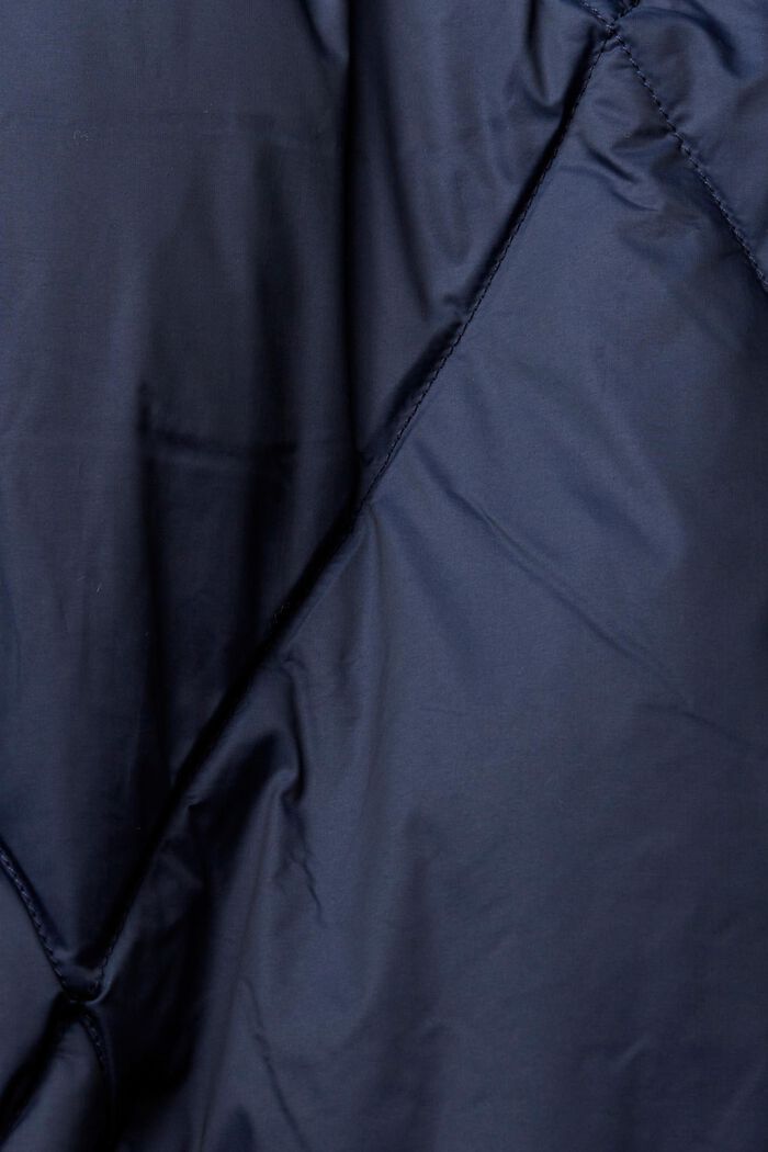 Pikowany płaszcz puchowy z odpinanym kapturem, NAVY, detail image number 5