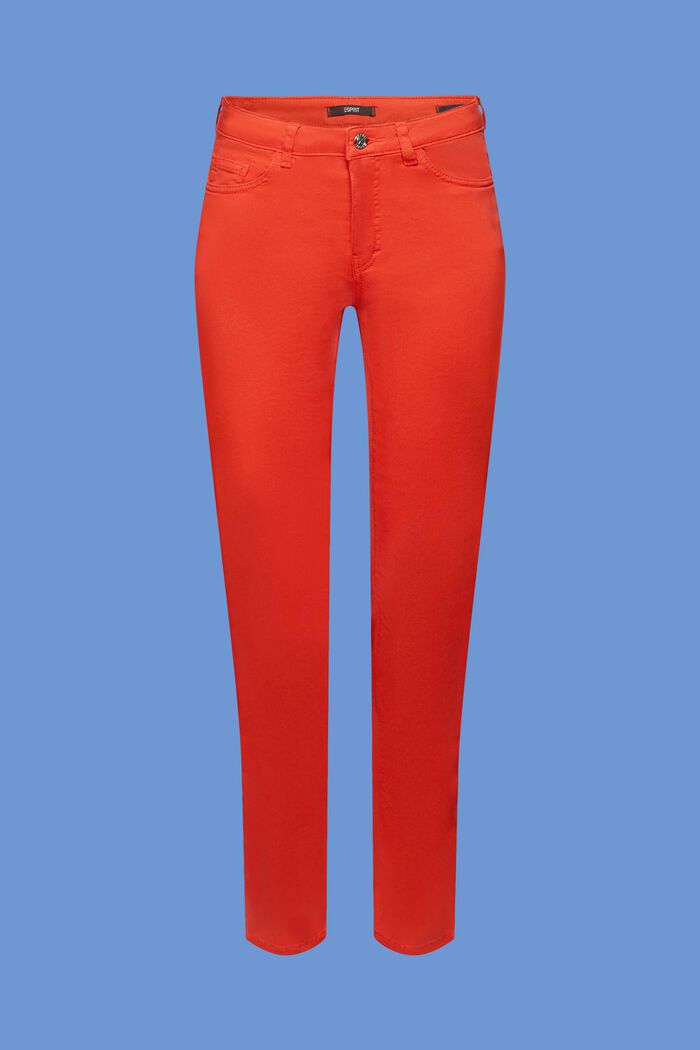 Dżinsy z średniowysokim stanem, fason slim fit, ORANGE RED, detail image number 7