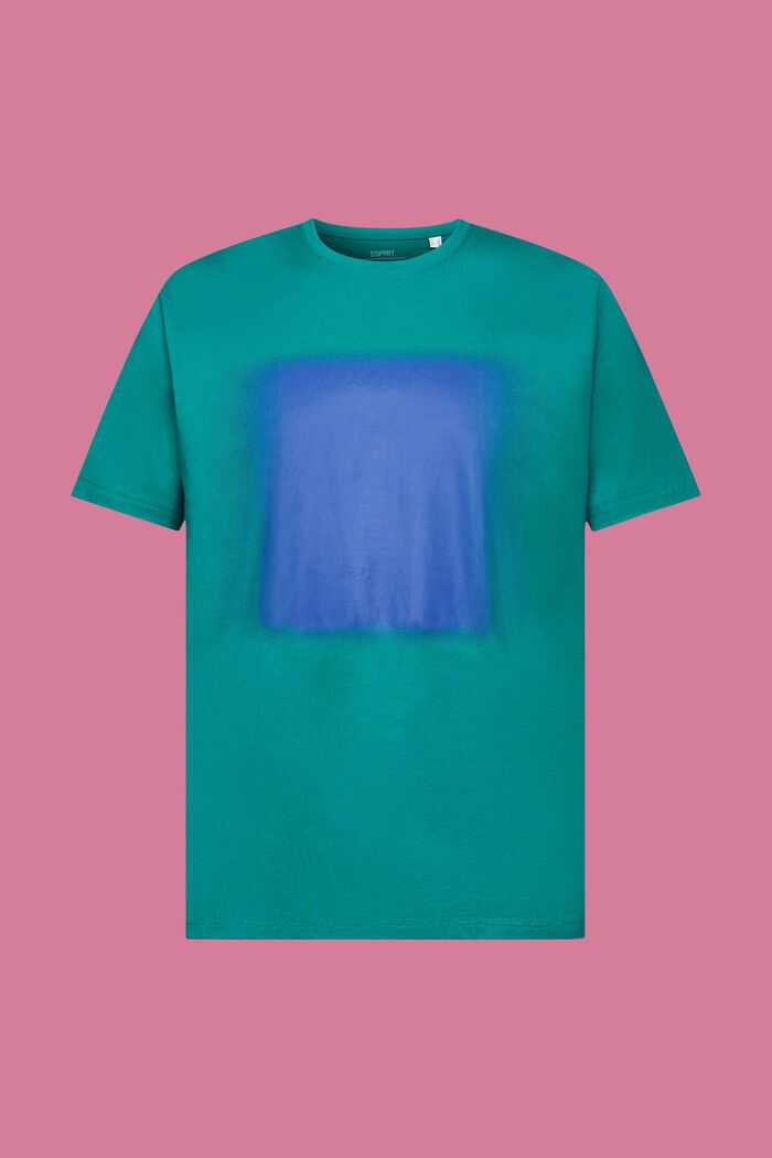 Koszulka bawełniana z nadrukiem, EMERALD GREEN, detail image number 6