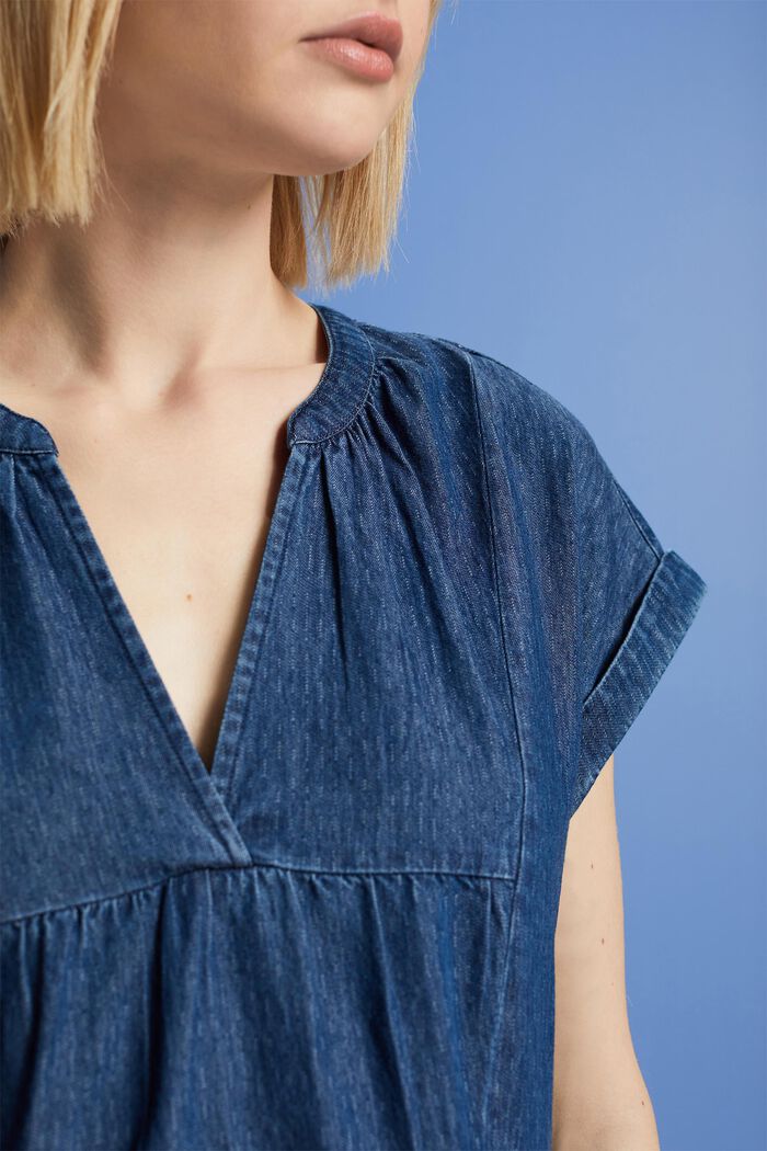 Lekka, dżinsowa sukienka, 100% bawełna, BLUE MEDIUM WASHED, detail image number 2