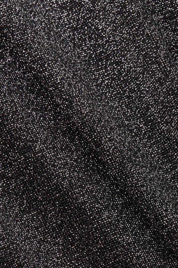 Dzianinowa sukienka mini z połyskiem, LENZING™ ECOVERO™, BLACK, detail image number 5