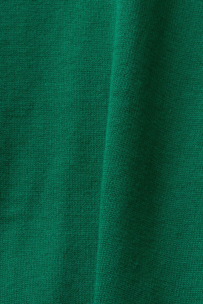 Sweter oversize, 100% bawełny, DARK GREEN, detail image number 6