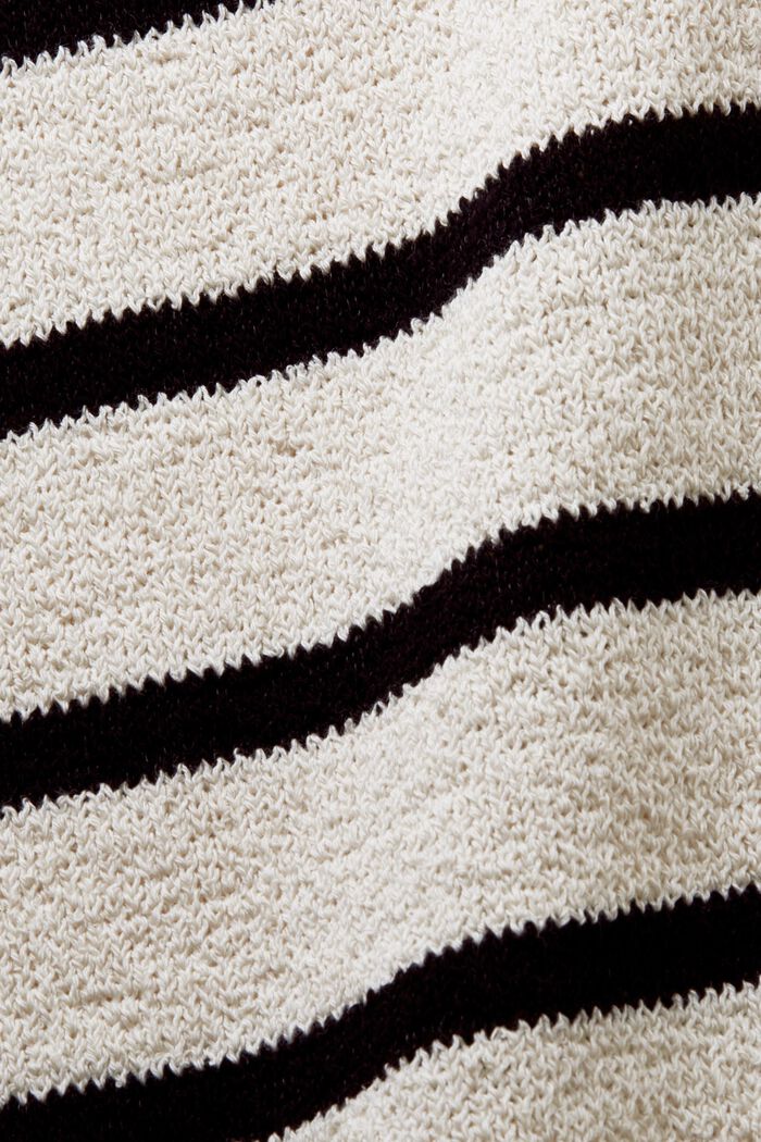 Spódnica midi z bawełny i modalu w paski, BLACK, detail image number 6