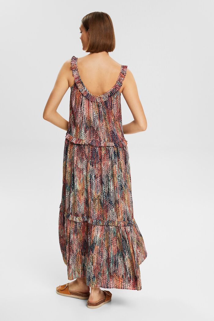 Kolorowa, wzorzysta sukienka maxi, MAUVE, detail image number 3