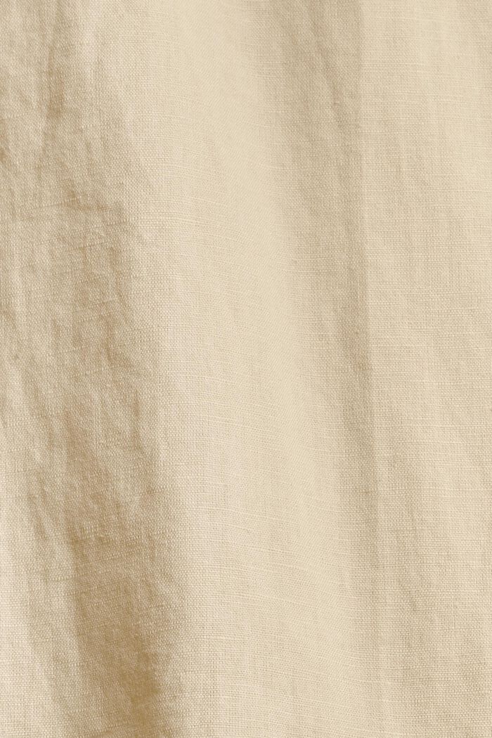 Oversizowa bluzka z mieszanki lnianej, SAND, detail image number 1