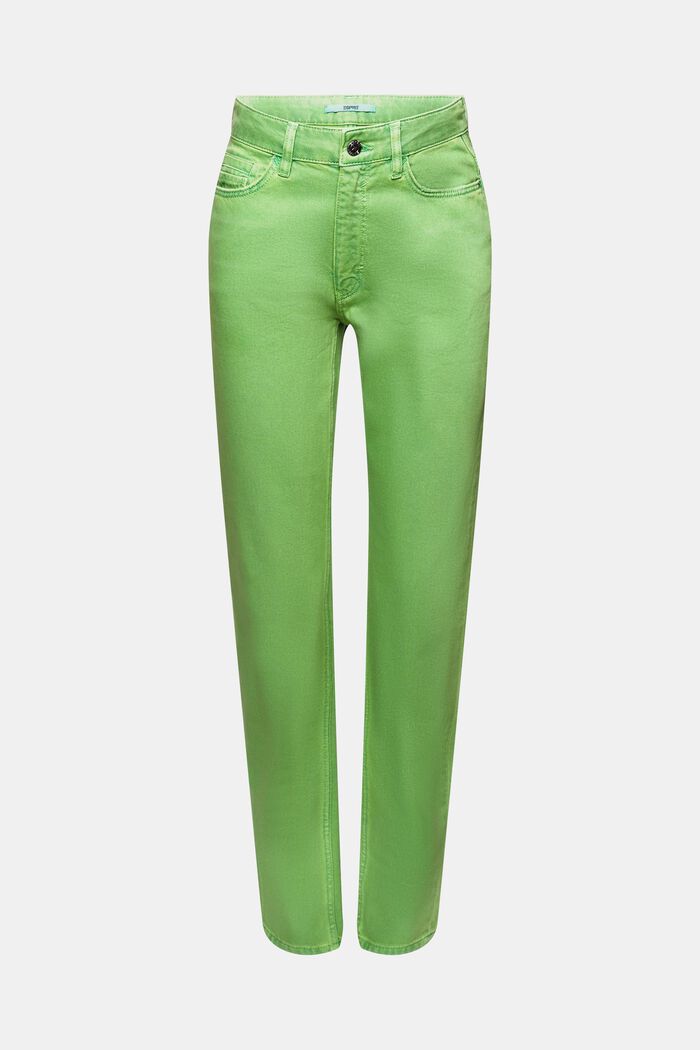 Twillowe spodnie o fasonie mom fit, GREEN, detail image number 7
