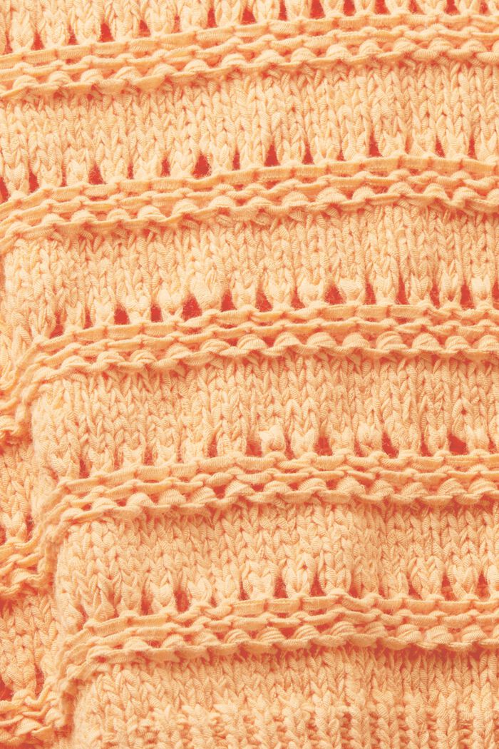 Ażurowy sweter, PASTEL ORANGE, detail image number 4