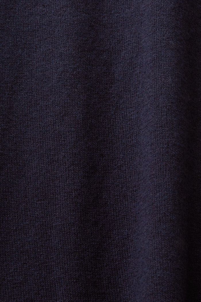 Sweter z krótkim rękawem i kaszmirem, NAVY, detail image number 5