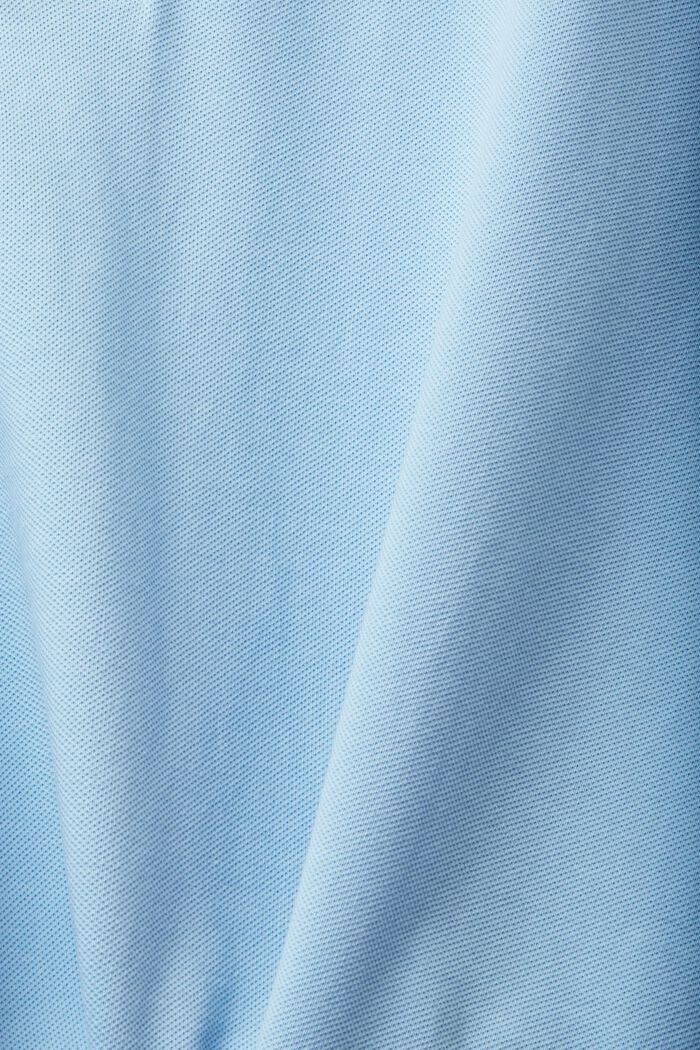 Koszulka polo z piki bawełnianej, slim fit, LIGHT BLUE, detail image number 5