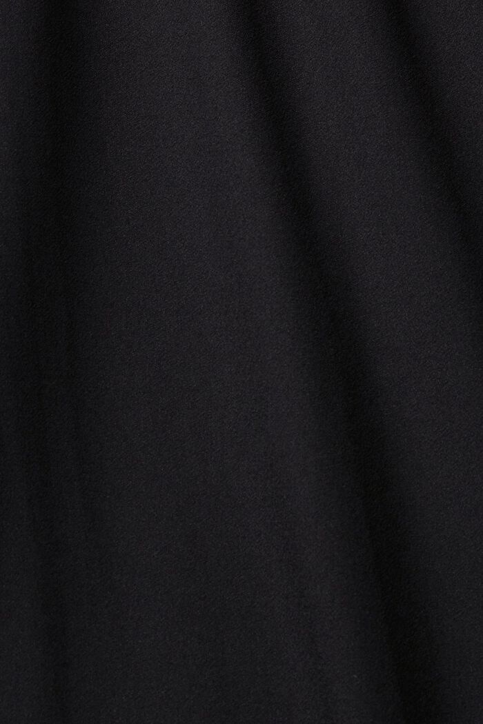 Sukienka z krepy, z laserowymi przycięciami, BLACK, detail image number 1