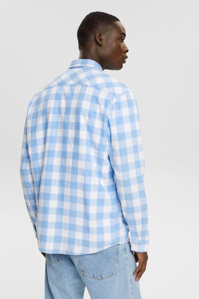 Flanelowa koszula w kratkę vichy ze zrównoważonej bawełny, BRIGHT BLUE, detail image number 3