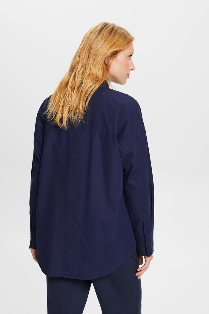 Bluzka koszulowa oversize, DARK BLUE, detail image number 3