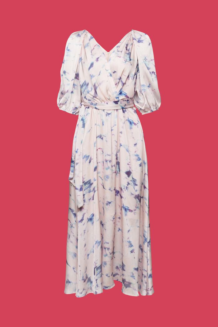 Sukienka midi z kopertowym efektem, PASTEL PINK, detail image number 7