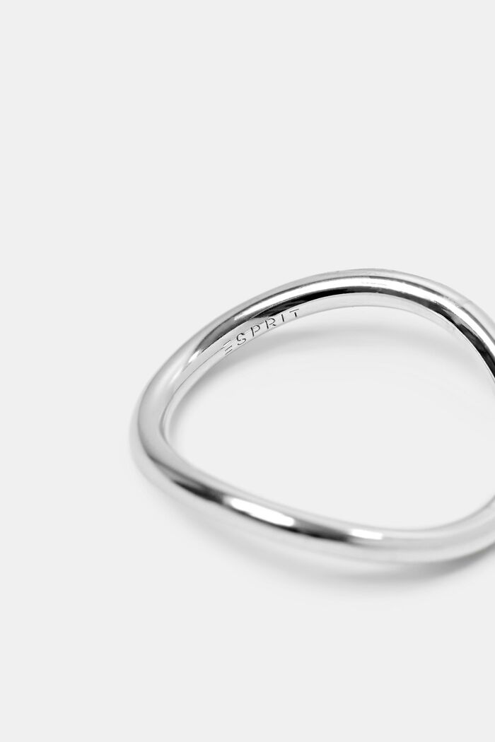 Falowany pierścionek ze srebra sterling, SILVER, detail image number 1