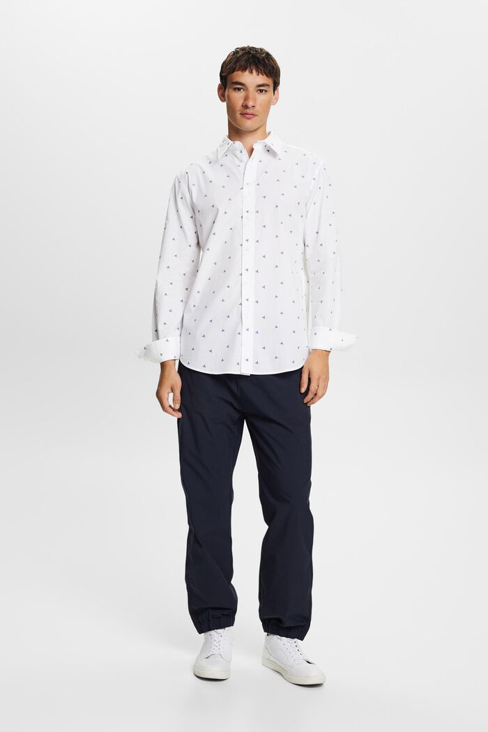 Wzorzysta koszula, 100% bawełny, NEW WHITE, detail image number 0
