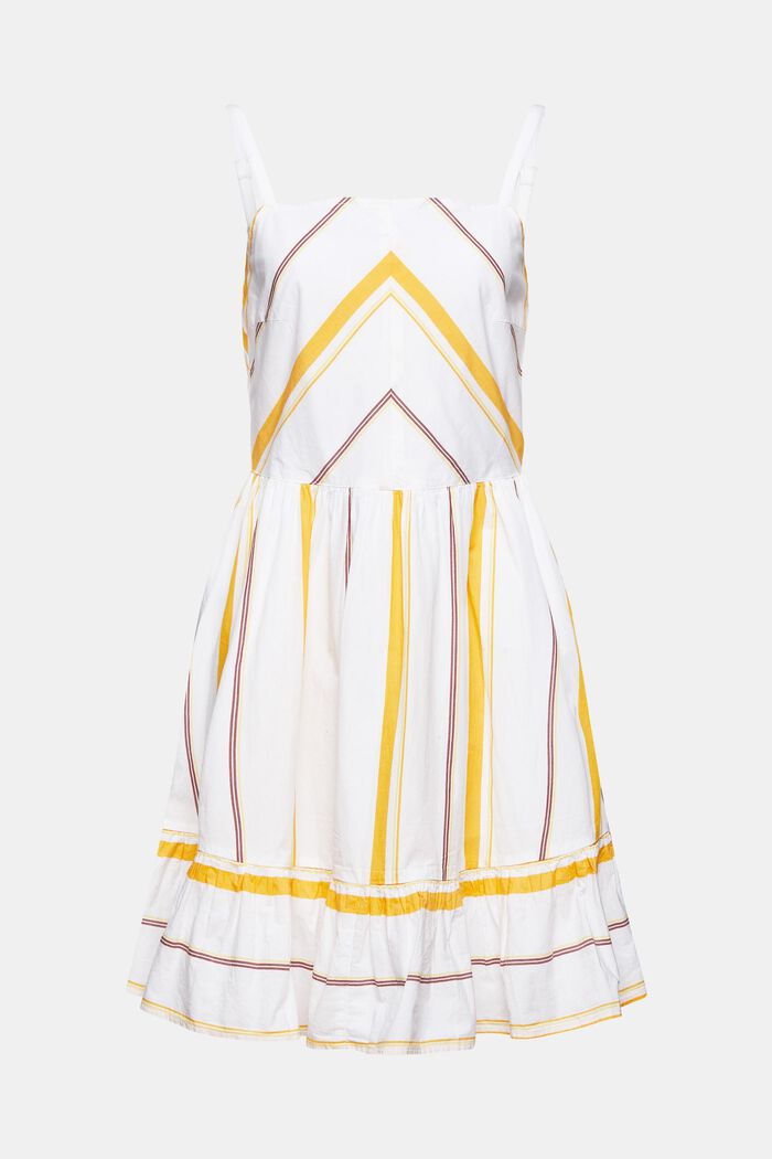 Sukienka z barwnym wzorem w paski, OFF WHITE, overview