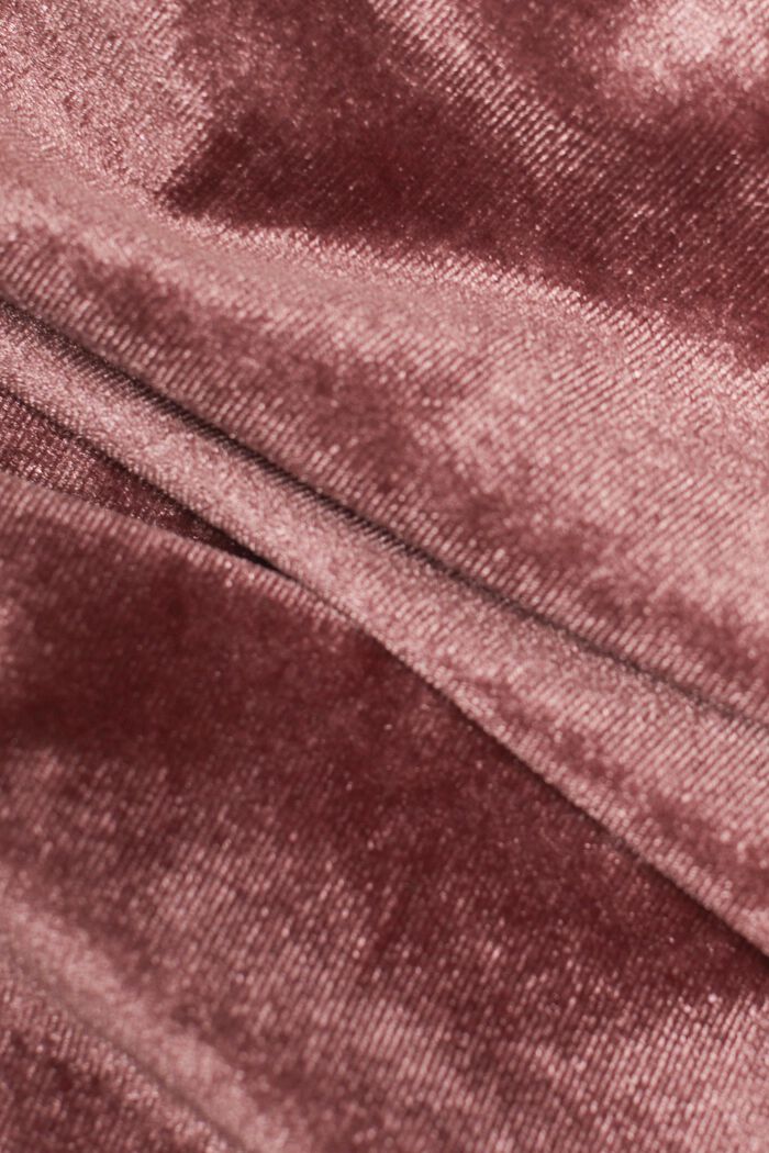 Aksamitne spodnie z szerokimi nogawkami, BORDEAUX RED, detail image number 5