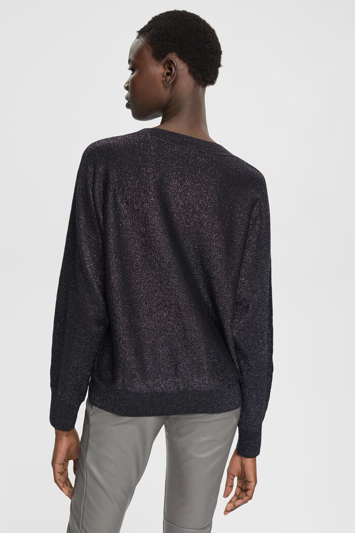 Sweter z efektownym połyskiem, BLACK, detail image number 3