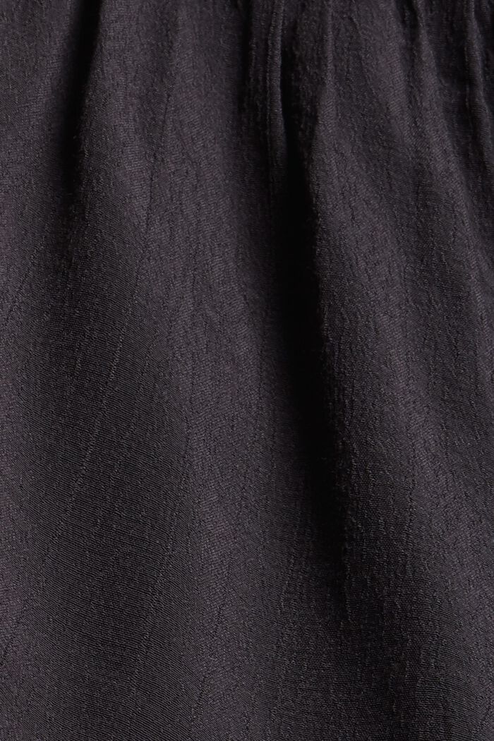 Marszczona spódnica mini z falbanami, LENZING™ ECOVERO™, BLACK, detail image number 4