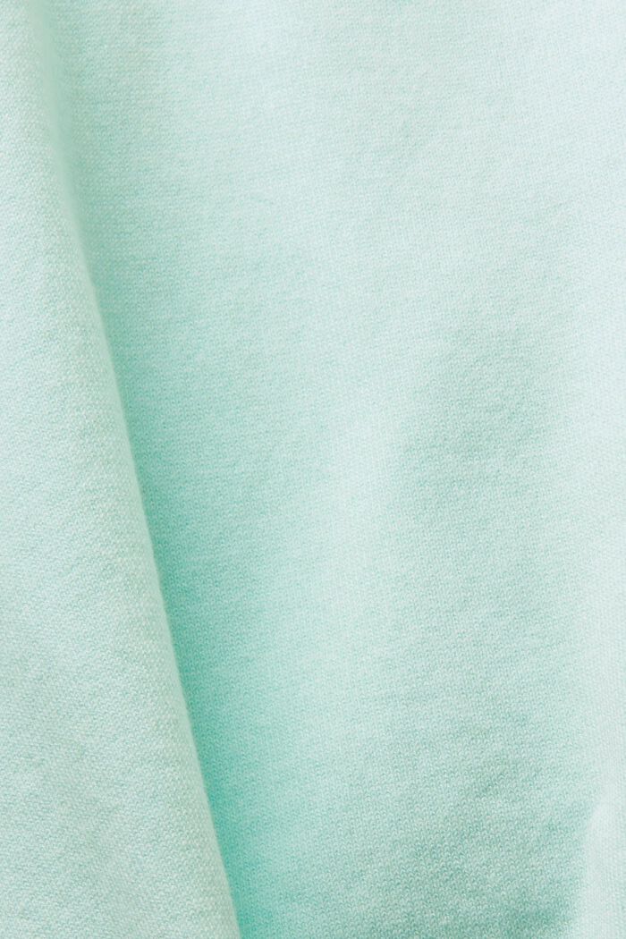 Dwukolorowy sweter z krótkim rękawem, LIGHT AQUA GREEN, detail image number 5