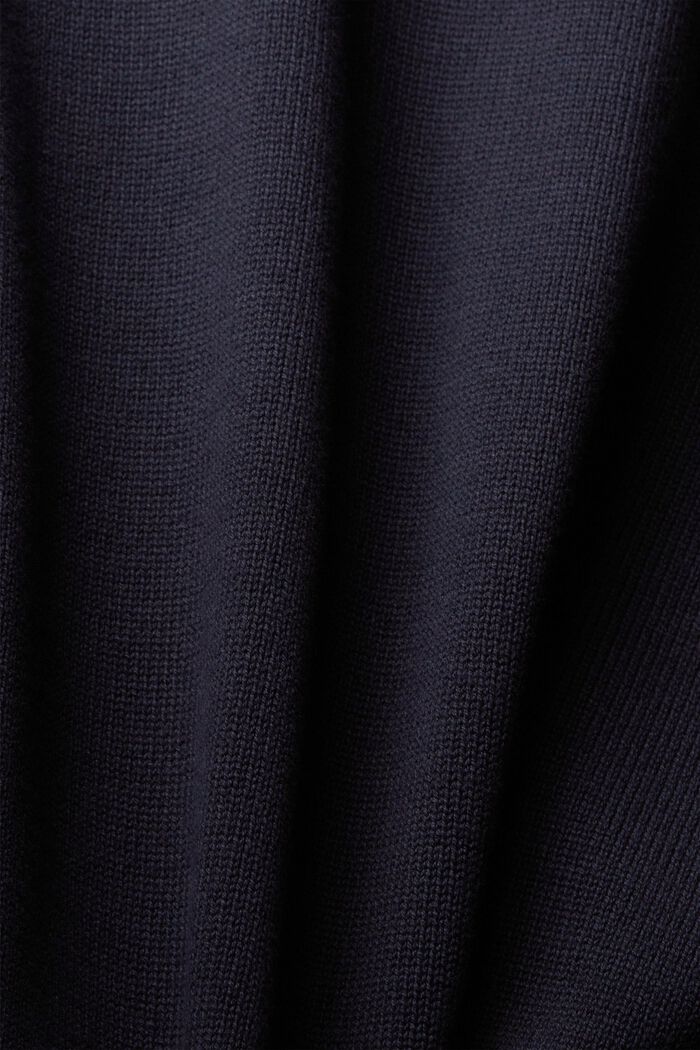 Dzianinowy sweter z dekoltem w serek, NAVY, detail image number 5