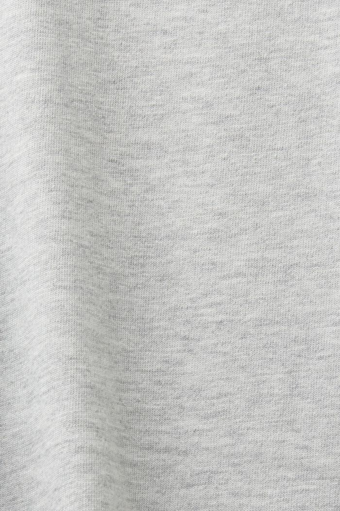 T-shirt z bawełnianego dżerseju ze ściąganym sznurkiem, LIGHT GREY, detail image number 5