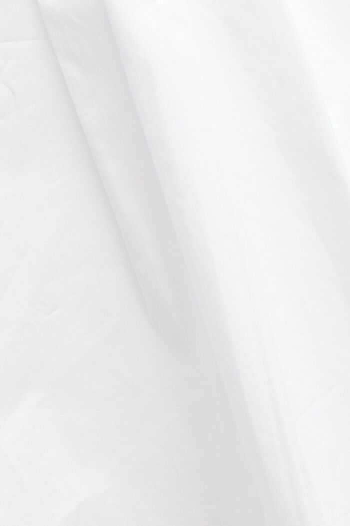 Bluzka z popeliny o skróconym fasonie, WHITE, detail image number 5